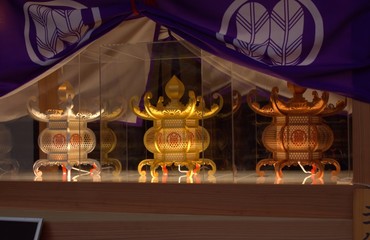 山鹿灯篭まつりに飾られる灯篭