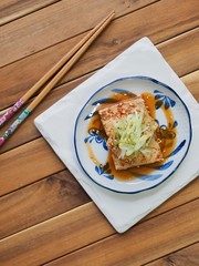 한국의 음식 두부 간장조림 