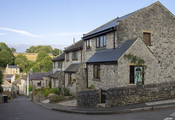Quiet Street of Stone English Cottages