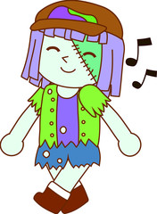 Halloween zombie girl