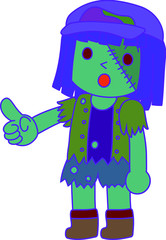 Halloween zombie girl