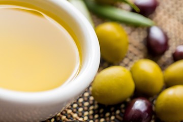 Olive Oil with Green and Black Olives