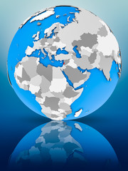 Lebanon on political globe