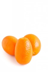 Fresh Juicy Kumquat on White Background