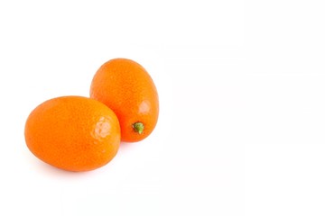 Fresh Juicy Kumquat on White Background