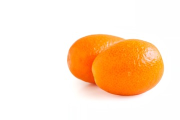 Fresh Juicy Kumquat on White Background