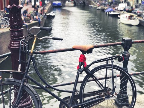 Amsterdam Brücke Amstel, Fahrrad Holland