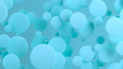Blue discs of random size on blue background