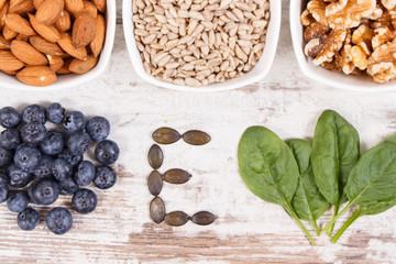 Natural ingredients as source vitamin E, minerals and dietary fiber