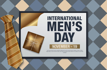 International men's day vector greeting card