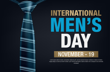 International men's day vector greeting card