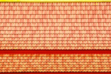 Tile roof texture background after raining day