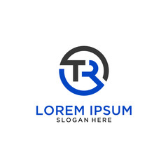Letter TR logo design
