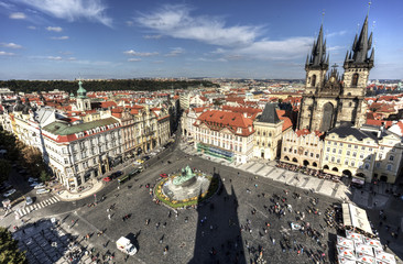 Naklejka na ściany i meble Old Town Square in Prague, Czech Republic