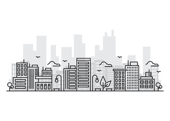 Vector Illustration : City Line