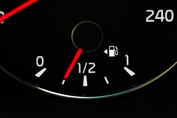 Closeup of the Fuel Gauge
