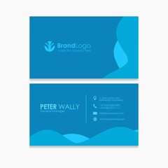 blue modern professional business card