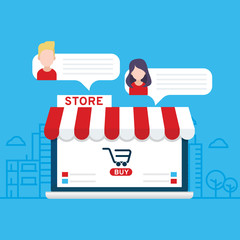 Online store with people chat