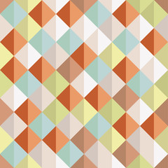 Vector modern seamless colorful geometry triangle pattern, color abstract geometric background, pillow multicolored print, retro texture, hipster fashion design
