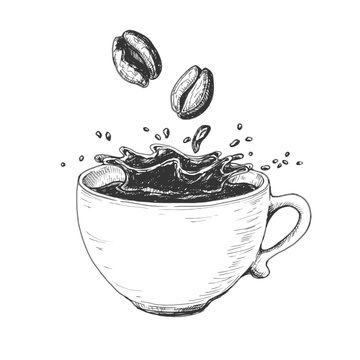 coffee drawing art