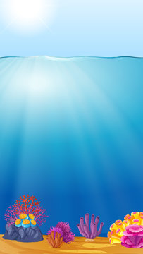 Beautiful deep ocean template