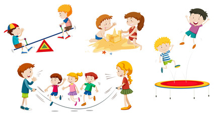A set of children playing