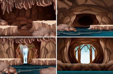 A set of nature cave