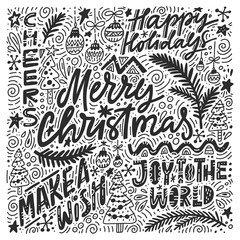 Merry Christmas Lettering