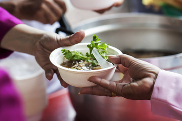 food for the poor and homeless Help concept