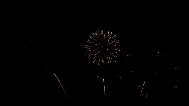 Beautiful twinkling firework display in celebration night