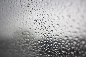 Rainy day window with drops 