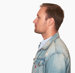 profile portrait of a handsome young man © spaxiax