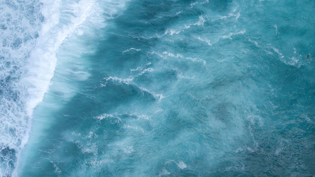 Aerial: Ocean Surface Waves View