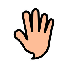 Human hand - vector logo template concept illustration. Abstract creative sign.