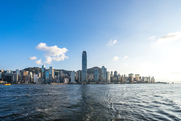 Fototapeta premium panoramic city skyline in hong kong china