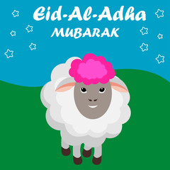 vector illustration. Muslim holiday Eid al-Adha.