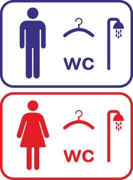 Hinweisschild Umkleide Damen und Herren