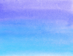 Naklejka premium Watercolor painting. Blue gradient