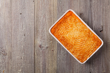 Cottage pie with beef and potatoes