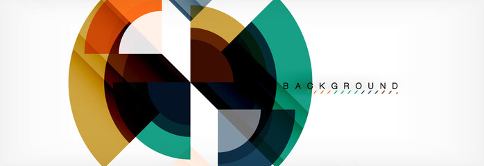 Obraz premium Vector circular geometric abstract background