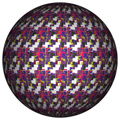 3D Bild - Kugel- bemalt transparenter Background