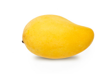 Mango tropical fruit isolated white background.