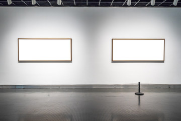 blank frame in gallery