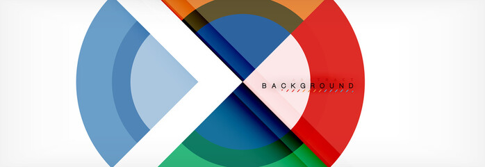 Obraz premium Vector circular geometric abstract background