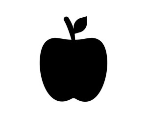 black apple silhouette  fruit image vector icon logo symbol set