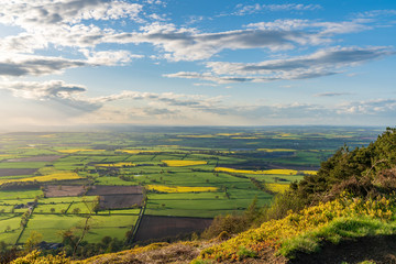 View from the Wrekin, near Telford, Shropshire, England, UK - looking northwest towards Leaton