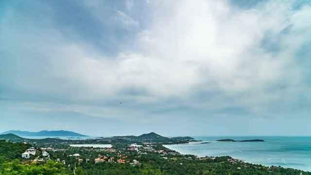 Timelapse of Tropical Island. Koh Samui in Thailand