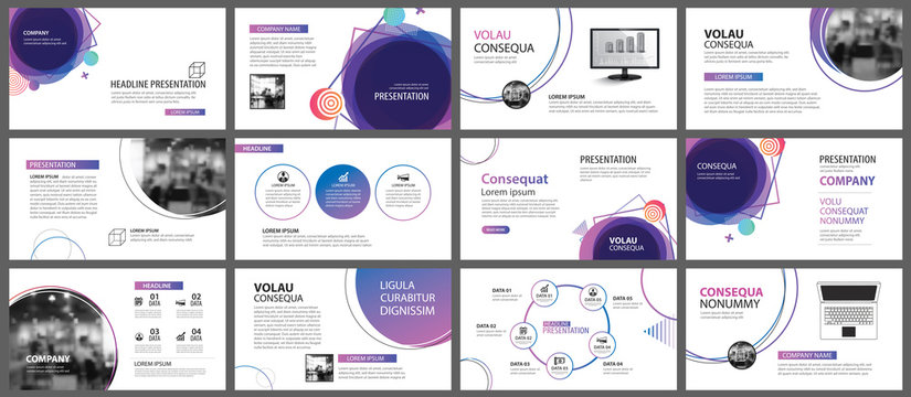 Presentation and slide layout background. Design blue and purple gradient geometric template. Use for business annual report, flyer, marketing, leaflet, advertising, brochure, modern style.