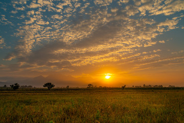 sunrise in the andes mountains of Peru
