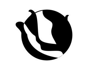 black Cabbage silhouette  image vector icon logo symbol